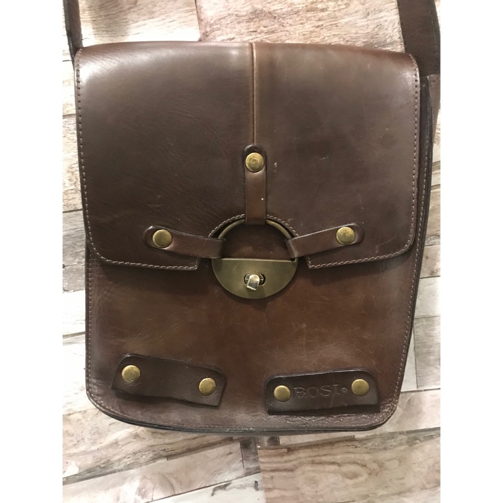 Bosi All Leather Crossbody Purse Adjustable Strap